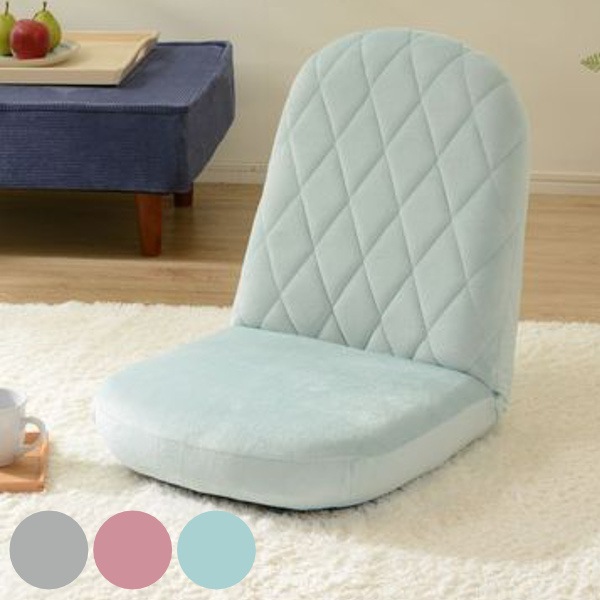 座椅子 リクライニング フロアチェア かわいい ふわふわ パステルカラー ミルキーカラー リクライニングチェア 座いす チェア 椅子 コンパクト ローソファ パーソナルソファ 日本製 収納 6,054円