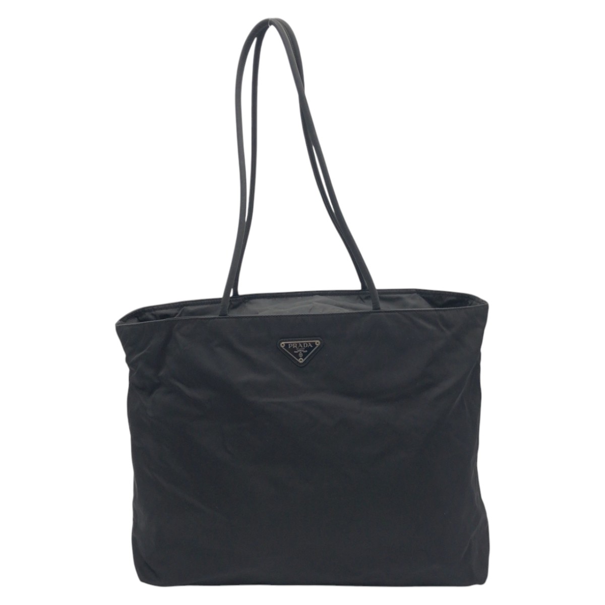 美品 テスート 三角ロゴ ブラック 黒 ナイロン トートバッグ ショルダーバッグ 男女兼用 レディース 411304