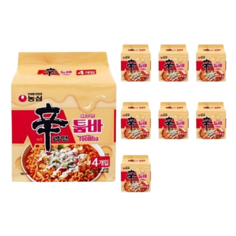 辛ラーメン トゥウンバToomba 137g X 32個 /辛い辛ラーメンとソフトなクリームが加わった/辛口のクリームパスタのソース/韓国のSNS話題のレシピ