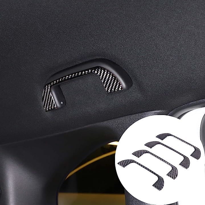 ホンダ N-BOX 2017-2021 JF3 JF4 専用 アシストグリップカバー 車アシストグリップ カーボン調 4点セット( アシストグリップ, アシストグリップ)