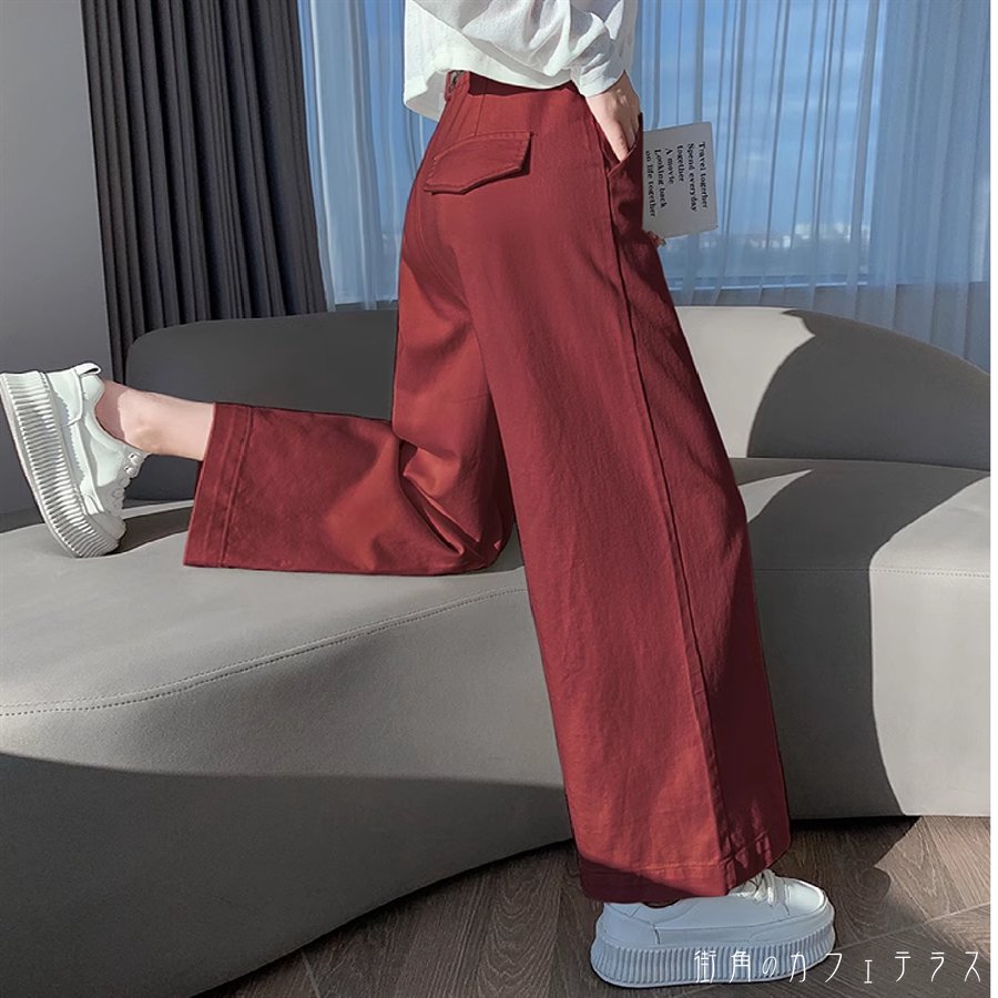 ワイドパンツ 4色 フレア Aライン ガウチョ ボトム ロング ポケット かわいい 大人可愛い 大人女子 綺麗 シンプル カジュアル 大人 上品 おしゃれ お洒落 こなれ感 ラフ コンサバ 着痩せ レ