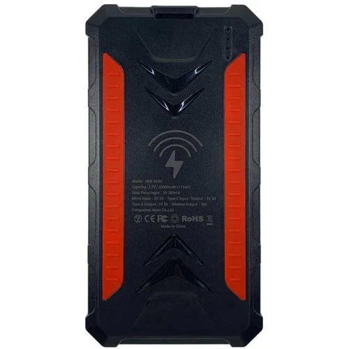 コンピューケース・ジャパン JMB-SR30-BKRE ソーラー付き大容量モバイルバッテリー 30000mAh ブラックJMBSR30BKRE