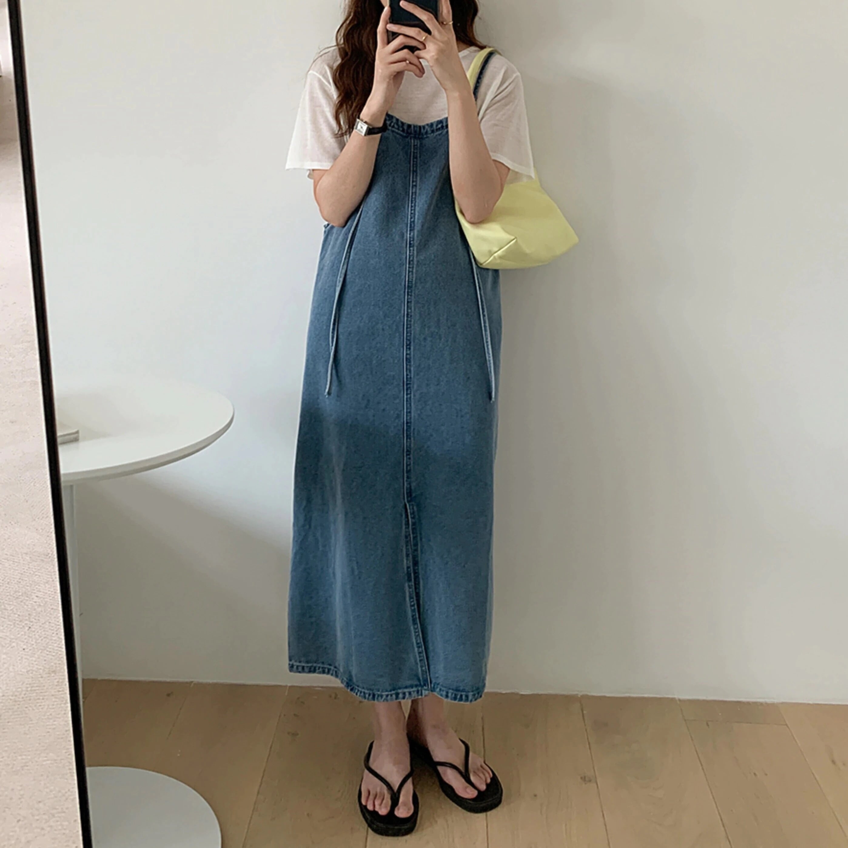 ワンピース　ロングワンピース　ロング マキシ　マキシワンピース ノースリーブワンピース デニム　デニムワンピース　ジャンパースカート ジャンスカ サロペット　 フレア　ワイド　オーバーサイズ　韓国