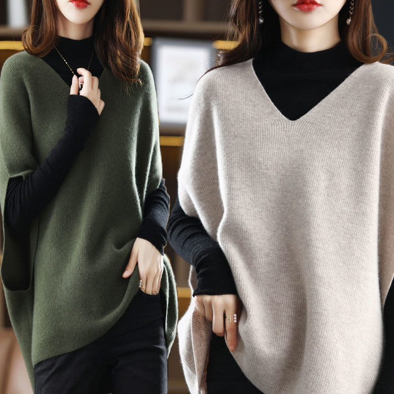 春 ニット ゆったり シンプルトップス ニットベスト レディース Vネック 半袖 ドルマンスリーブ 8,140円