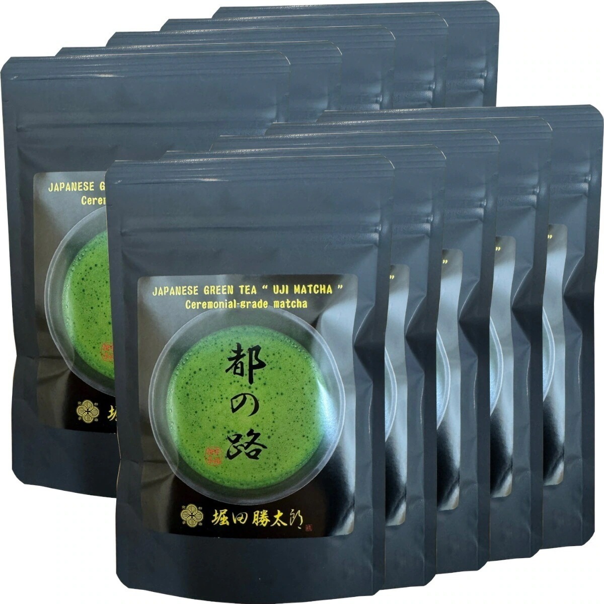 京都 宇治抹茶 粉末 都の路 50g×10袋セット 堀田勝太郎 Matcha 京都宇治の粉末のお抹茶です！ 茶道 薄茶 Matcha 粉末 Japanese Green Tea 抹茶粉末 p