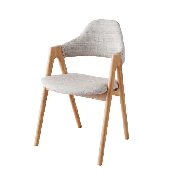 天然木タモ無垢材ダイニング[Ma maison]マ/メゾン/チェア（2脚組） サンドベージュ