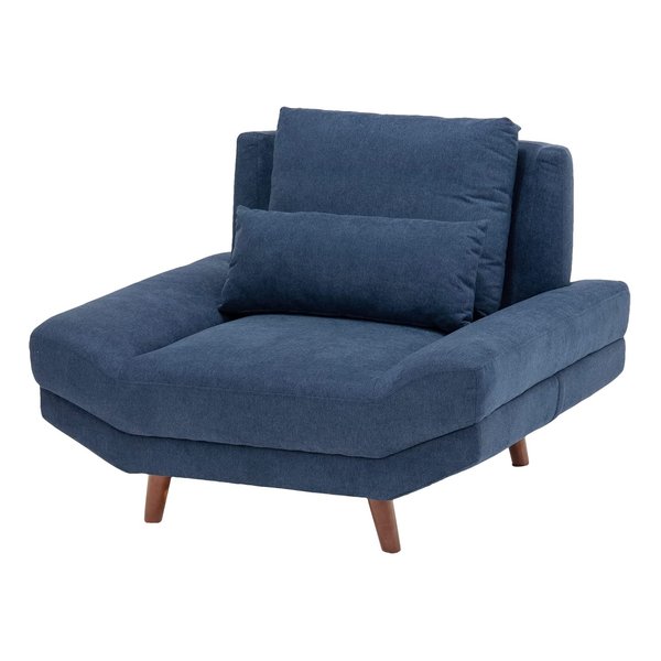 ソファ 約 幅108×奥行96×高さ71/82×座面高31/42cmネイビー ブライト1P-NV