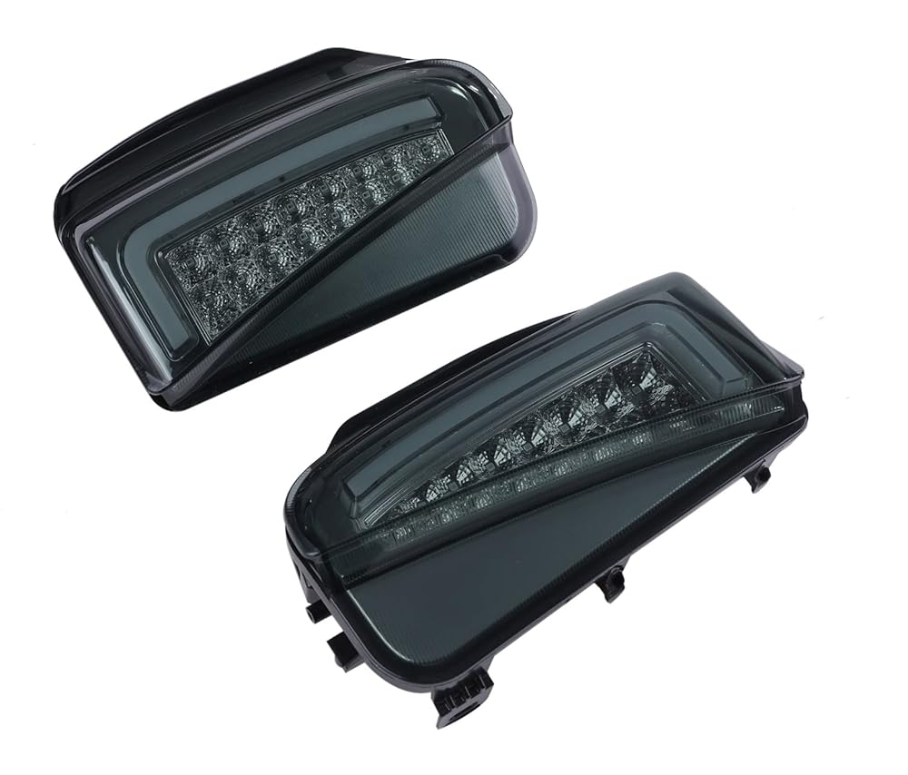 トヨタ 用 プリウス ZVW30系 後期 デイライト LED ファイバー 搭載 フロント バンパー ウインカー 左右セット ホワイト アンバー ライト スモークレンズ 社外品