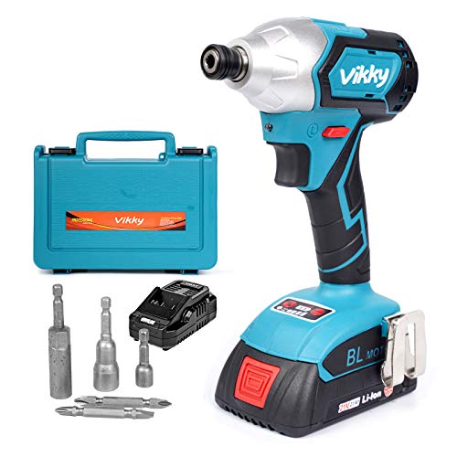 Vikky 20V ブラシレスモーター インパクトドライバー2.0Ahブラシレスワイヤレス4スピード