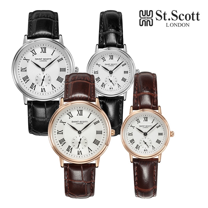 ST.SCOTT LONDON ST5506 Rocioロシオカップルウォッチ男女レザーウォッチメンズST5506-RSBRローズブラウン