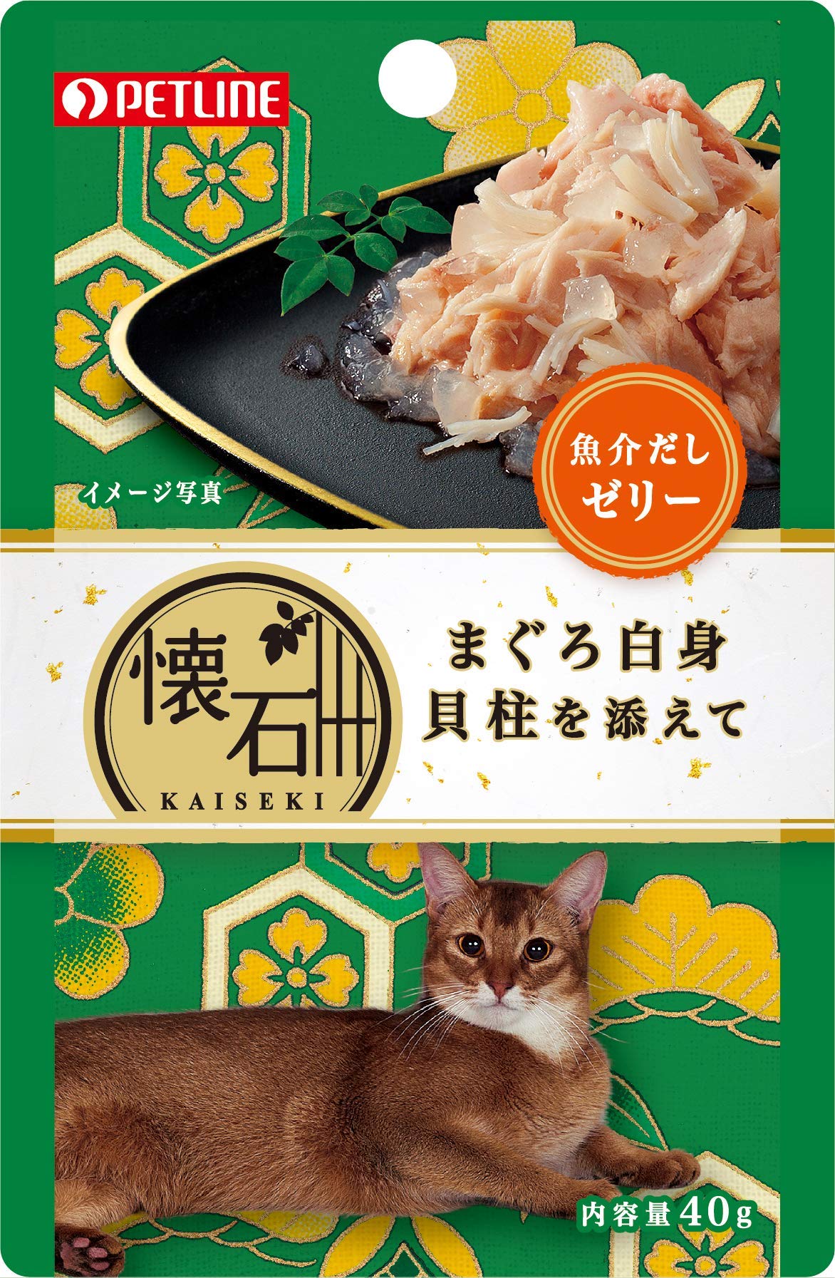 懐石 キャットフード レトルト まぐろ白身 貝柱を添えて 魚介だしゼリー 40g×72個 (ケース販売)