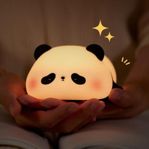 KeebrightパンダLEDムードランプタイマー睡眠ランプタッチセンサー就寝灯かわいいベッドサイドランプ