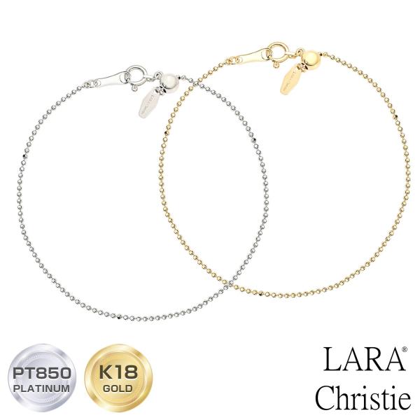 ブレスレット レディース ブランド ティアスカット チェーン プラチナ PT850 ゴールド 18金 K18 最長18cm 長さ調整可能 LPUC