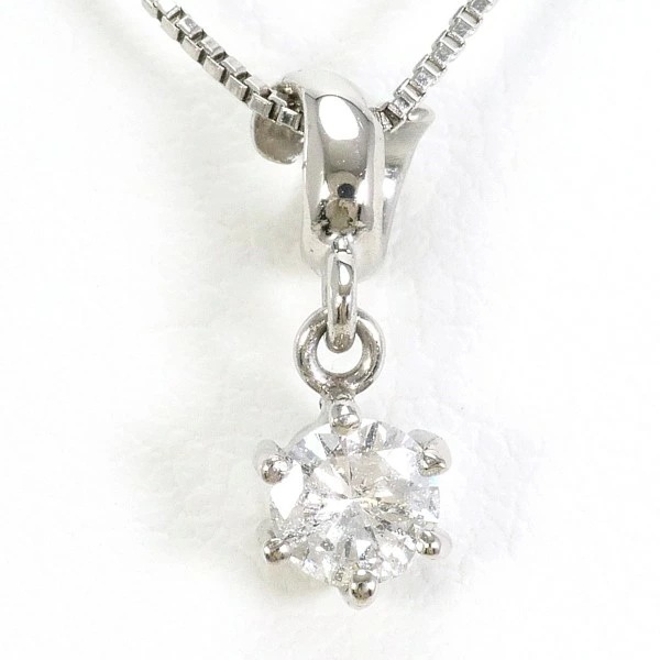 PT900 プラチナ PT850 ネックレス ダイヤ 0.20 中古
