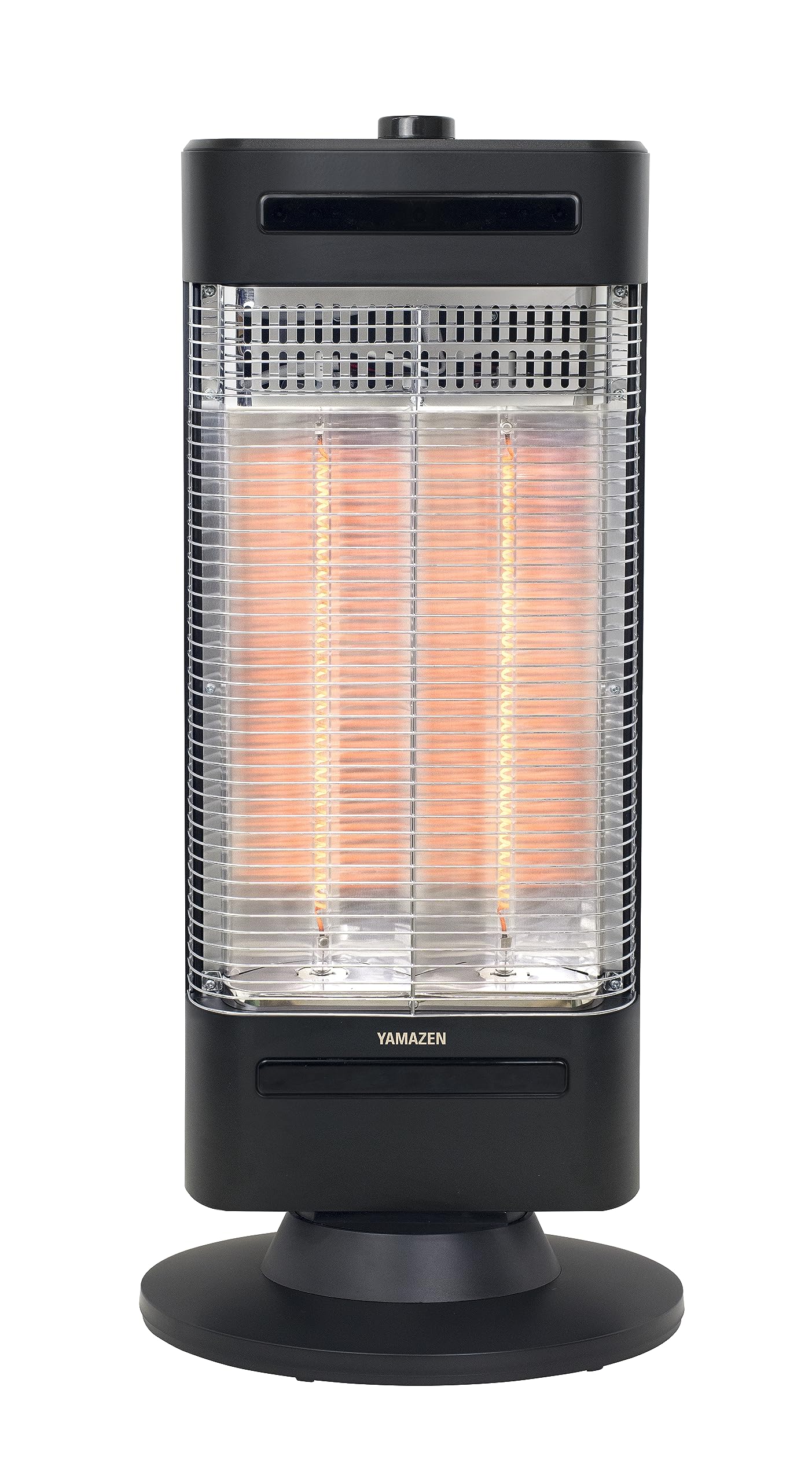 [山善] 遠赤外線 カーボンヒーター 障害物センサー搭載 左右自動首振り 出力2段階切替 (450 / 900W) 速暖 ブラック DC-SW093(AB)