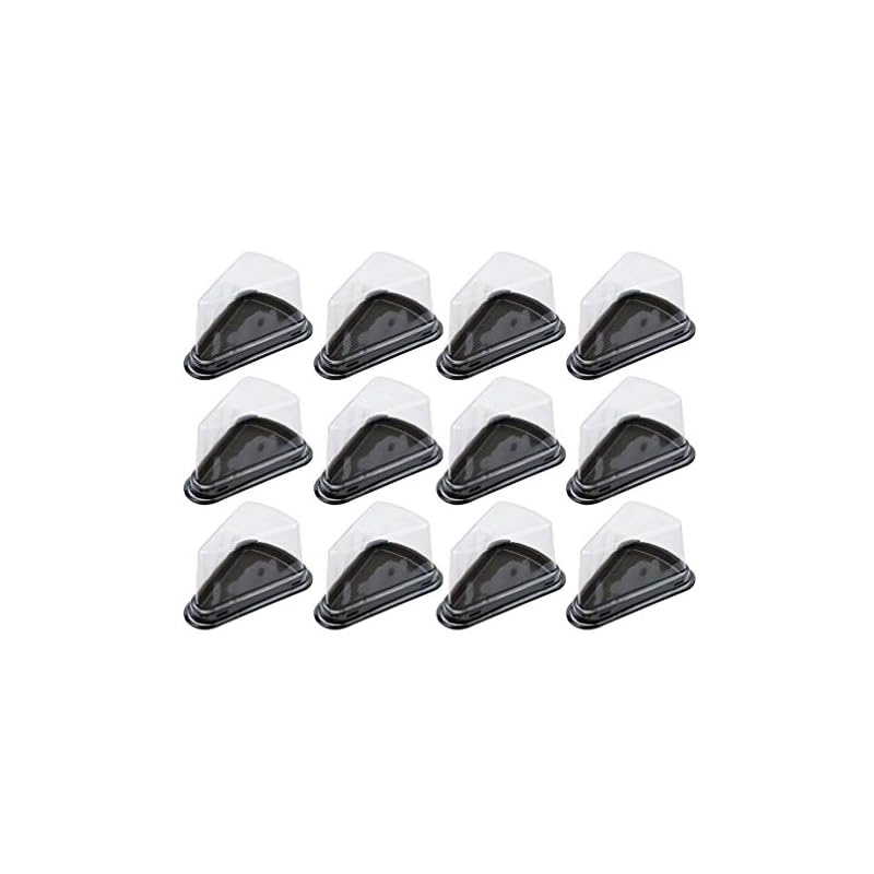 Cabilock ケーキボックス 保存カバー 貯蔵箱 保管容器 ケーキ箱 100個 パイ スライス 容器 ケーキ デザート サンドイッチ 容器 蓋付き 透明 プラ 三角形 ケーキ 箱 ベーカリー用 テ