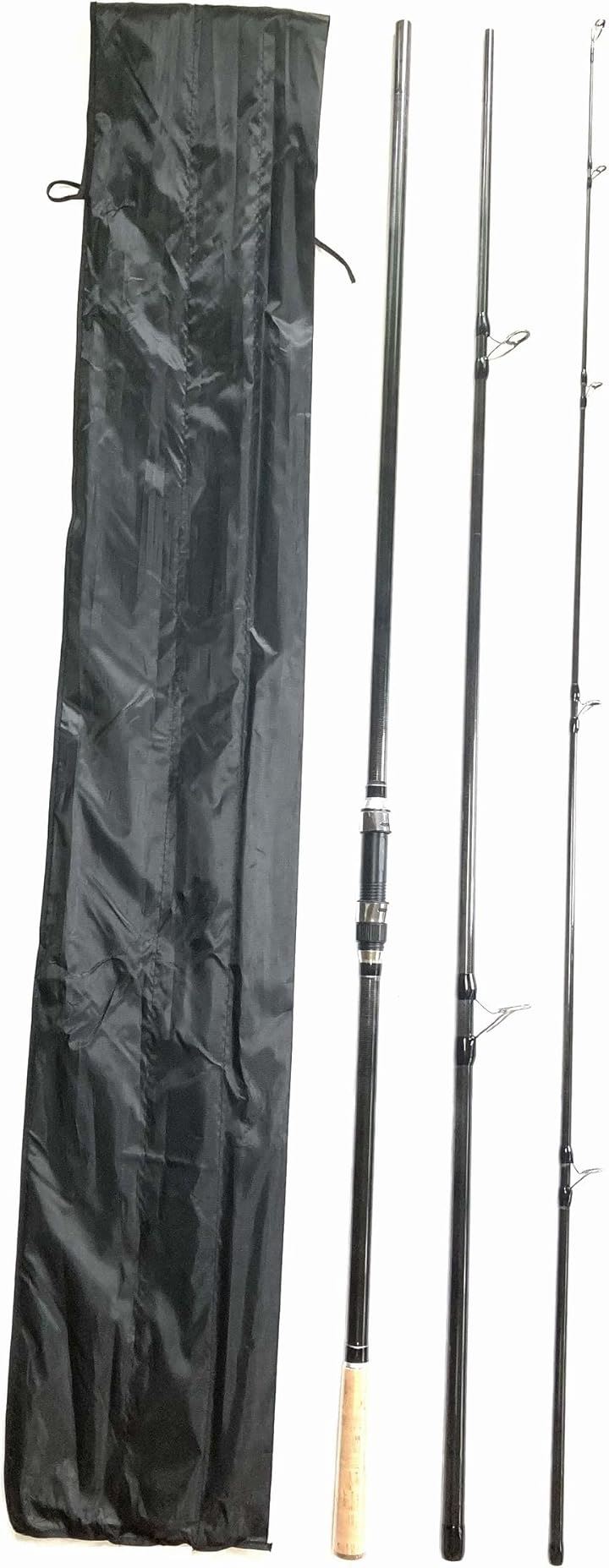 12フィート スピニングロッド 3ピースMH 12ft 3.6m シーバスロッド サーフロッド ヒラメ マゴチ 防波堤 磯竿(ブラック, 12ft(3.6m)スピニングロッド3ピース)