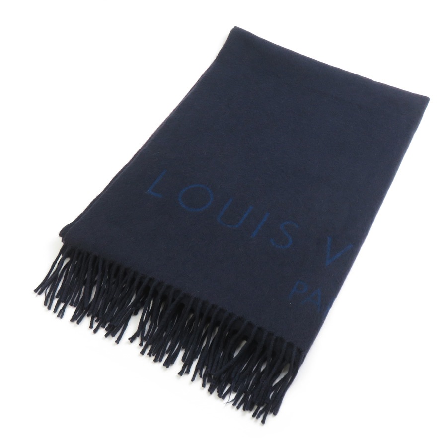 ルイ ヴィトン LOUIS VUITTON ストール ショール カシミヤ ネイビー レディース e60419a