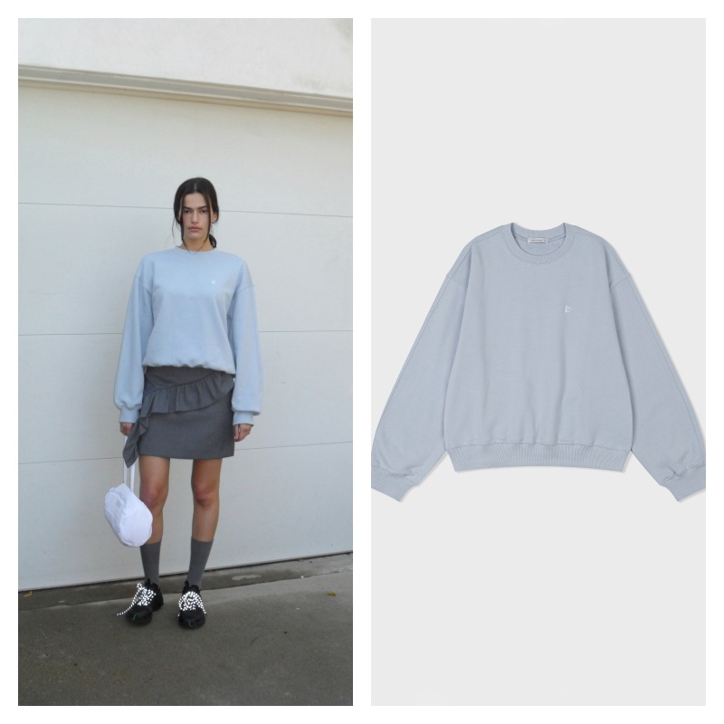 【LOW CLASSIC】 LC SOFT SWEATSHIRT : PALE BLUE