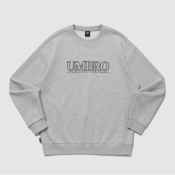 長袖Tシャツ KQF UQ121CFS16-MGR エッセンシャルプラス 刺繍レタリング スウェットシャツ (MGR)H. GREY