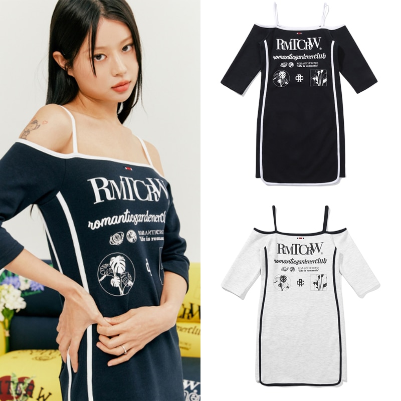 RMTC MONOCHROME SHOULDERLESS DRESS 2色 人気商品 正規品