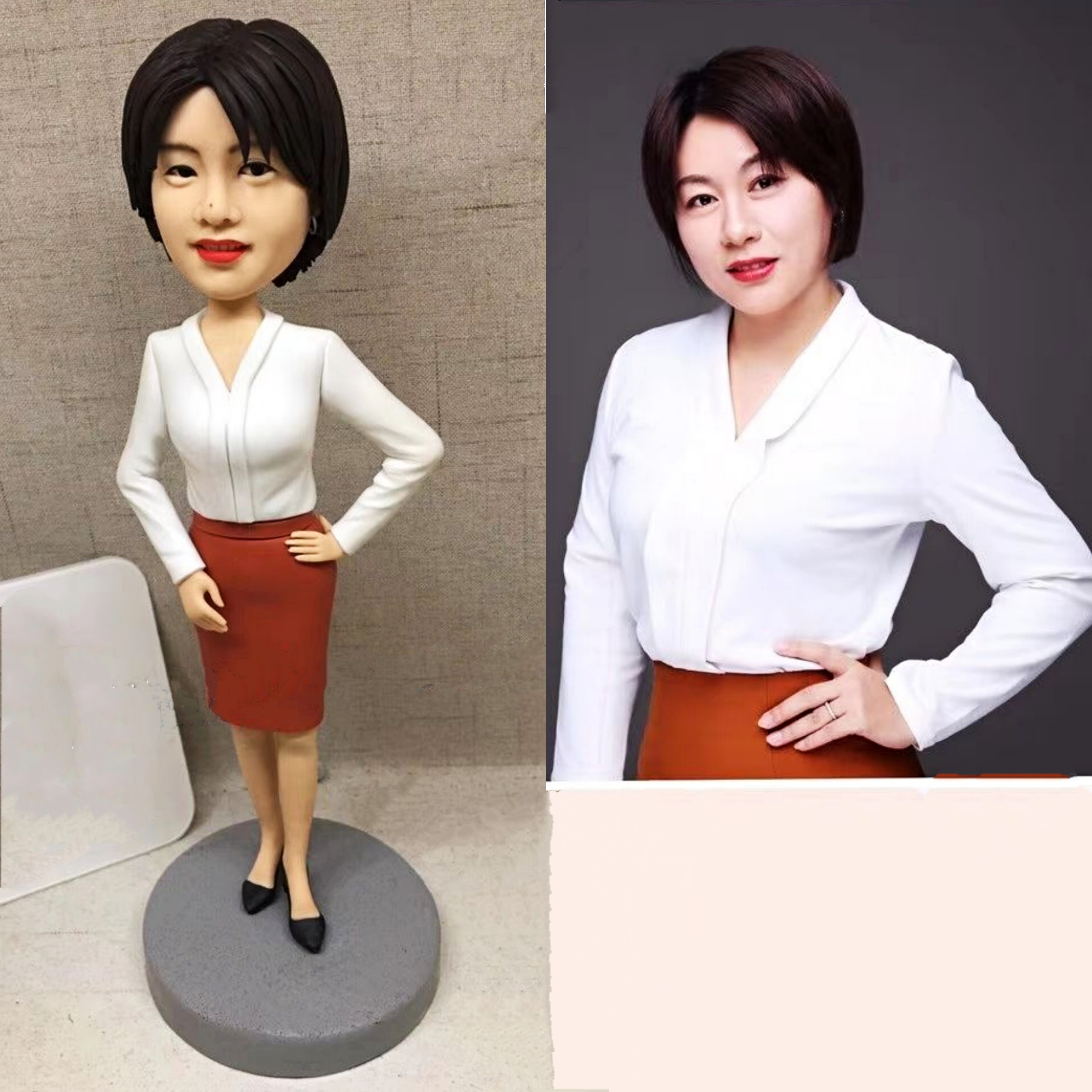 【オーダーメイド】3D肖像画 似顔絵 人形 フィギュア 彼氏 彼女 誕生日 ケーキトッパー 記念日 カップル 友達 プレゼント