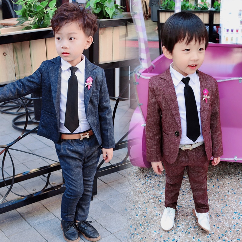 3点上下セット子供服フォーマルスーツ 男の子スーツキッズ ジュニア 洋服3点セット 紳士服卒園式発表会結婚式 卒業式お受験 七五三 子供 スーツ 英国風チェック柄タキシード