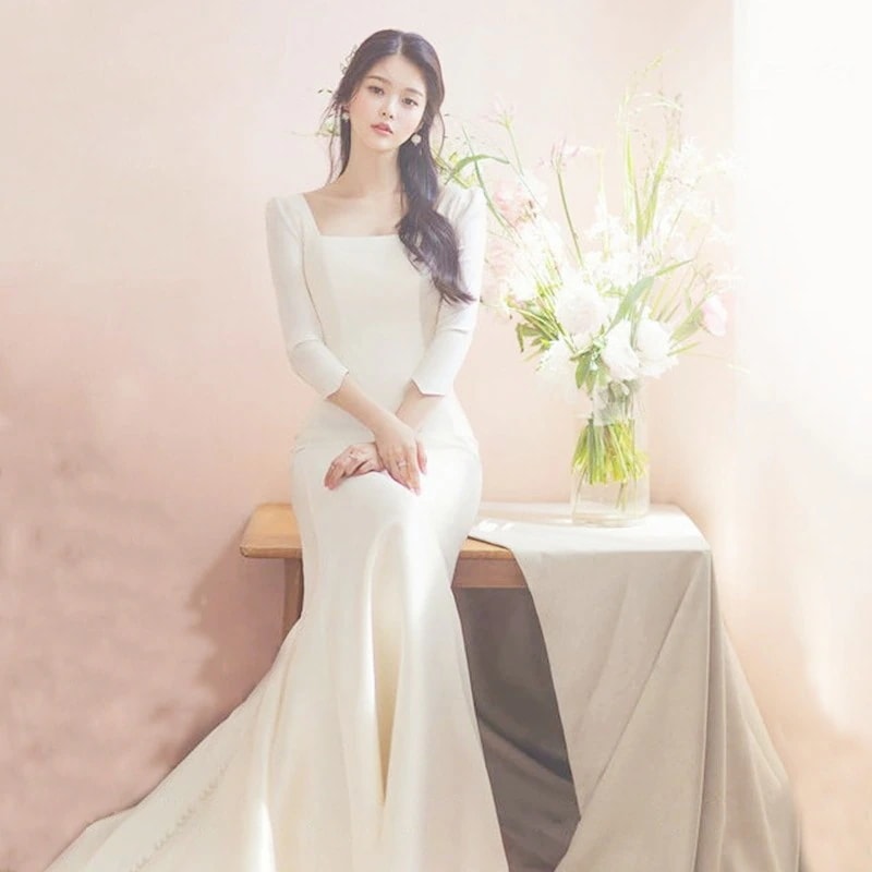 森系 マーメイドドレス ウエディングドレスワンピースブライダルロングドレス 前撮り用 レディース おしゃれ Aライン 二次会花嫁新婦演奏会女子会成人式卒業式 7,770円