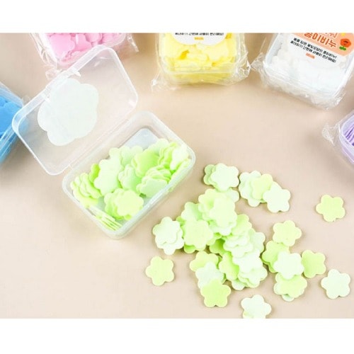 フラワーペーパー石鹸×24個簡単手洗い団体プレゼントイベントポータブル