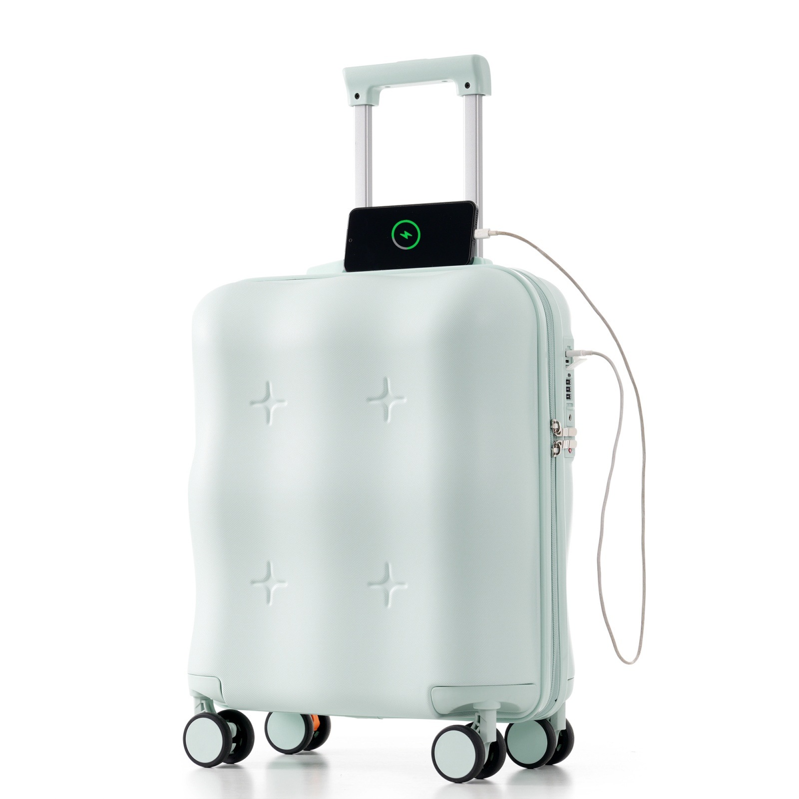 スーツケース キャリーバッグ キャリーケース USBポート付き ストッパー付き 小型 超軽量 軽量 大容量 かわいい ファスナー式 TSAロック搭載 360度回転 旅行 おしゃれ DJYC249B