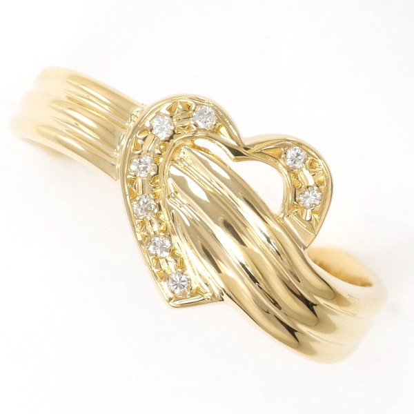 K18 18金 YG イエローゴールド リング 指輪 13号 ダイヤ 0.05 ジュエリー 中古