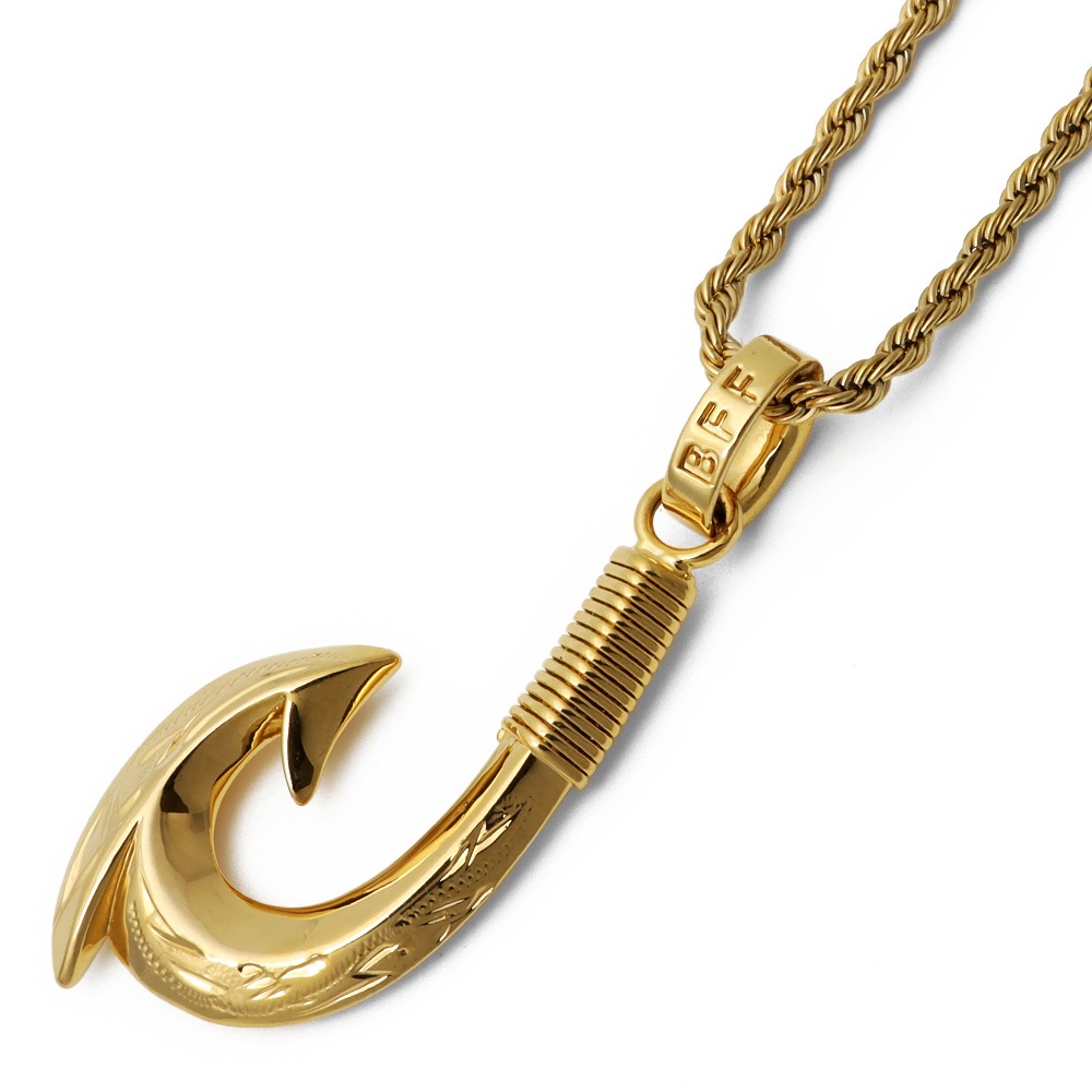 BFF ハワイアン釣り針ネックレス [bffn016-g]