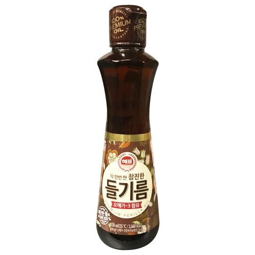 えごま油 320ml × 12本／エゴマ オイル オメガ3 韓国 料理 調味料