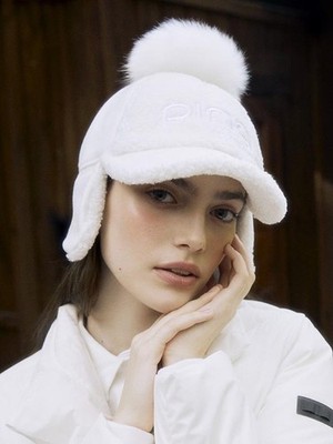 正規品 PING レディース ファー ポンポン バックル イヤーフラップ ボールキャップ 帽子