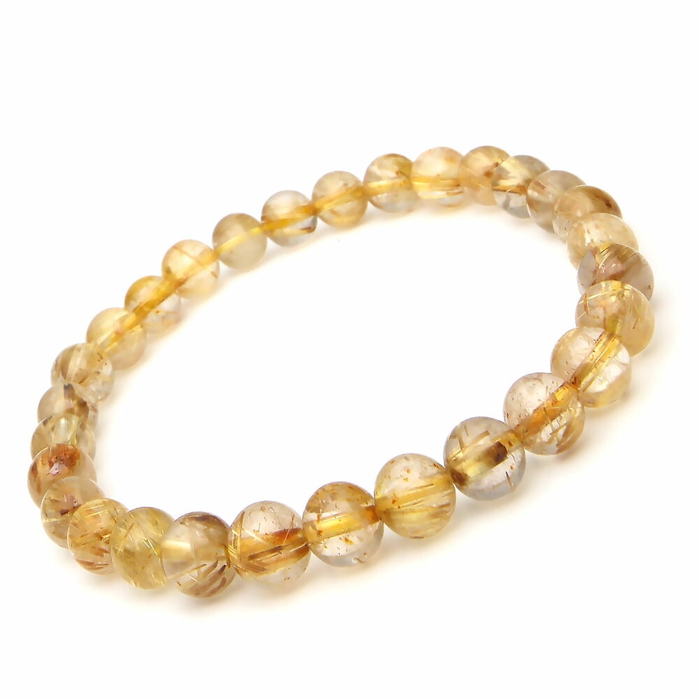 「1点もの 現品」 ゴールドルチルクォーツ ルチルクォーツ ブレスレット 7mm パワーストーン ブレスレット メンズ レディース 天然石 数珠 アクセサリー メンズブレスレット hh000183