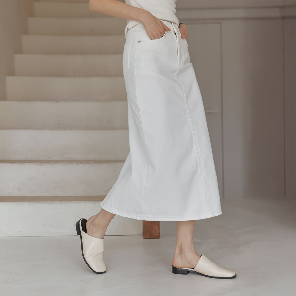 S-2XLノーゼンバックスリットロングスカート - 2タイプ