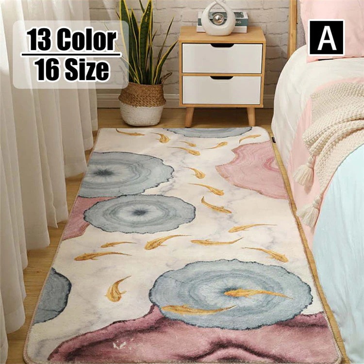 100×200CM 田園風 大面積 タイルラグ 洗える ラグマット 滑り止め 絨毯　マット ラグラグ カーペット おしゃれ　オールシーズン ラグ ベッドルームリビングルームベッドルーム 毛織 ラグマッ