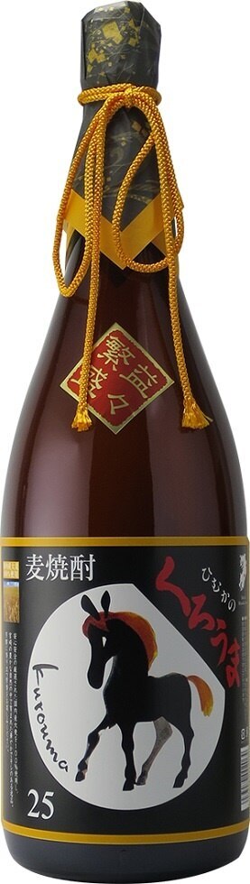 2本まで送料1本分25度 くろうま4500ｍｌ瓶化粧箱入麦焼酎メーカー宮崎県：神楽酒造(株)