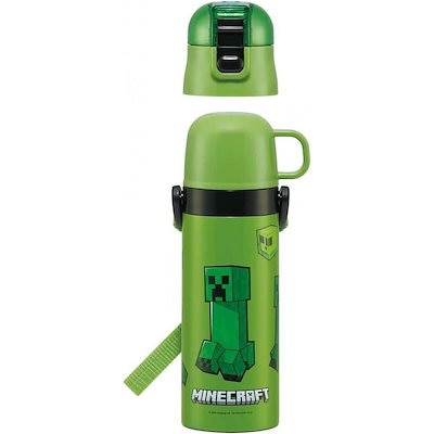 他サイト： スケーター skater 超軽量2WAYステンレスボトル 470ml/430ml マインクラフト SKDC4 2way 水筒 直飲み コップ飲み マグボトル ドリンクボトル キッズボトルの商品画像