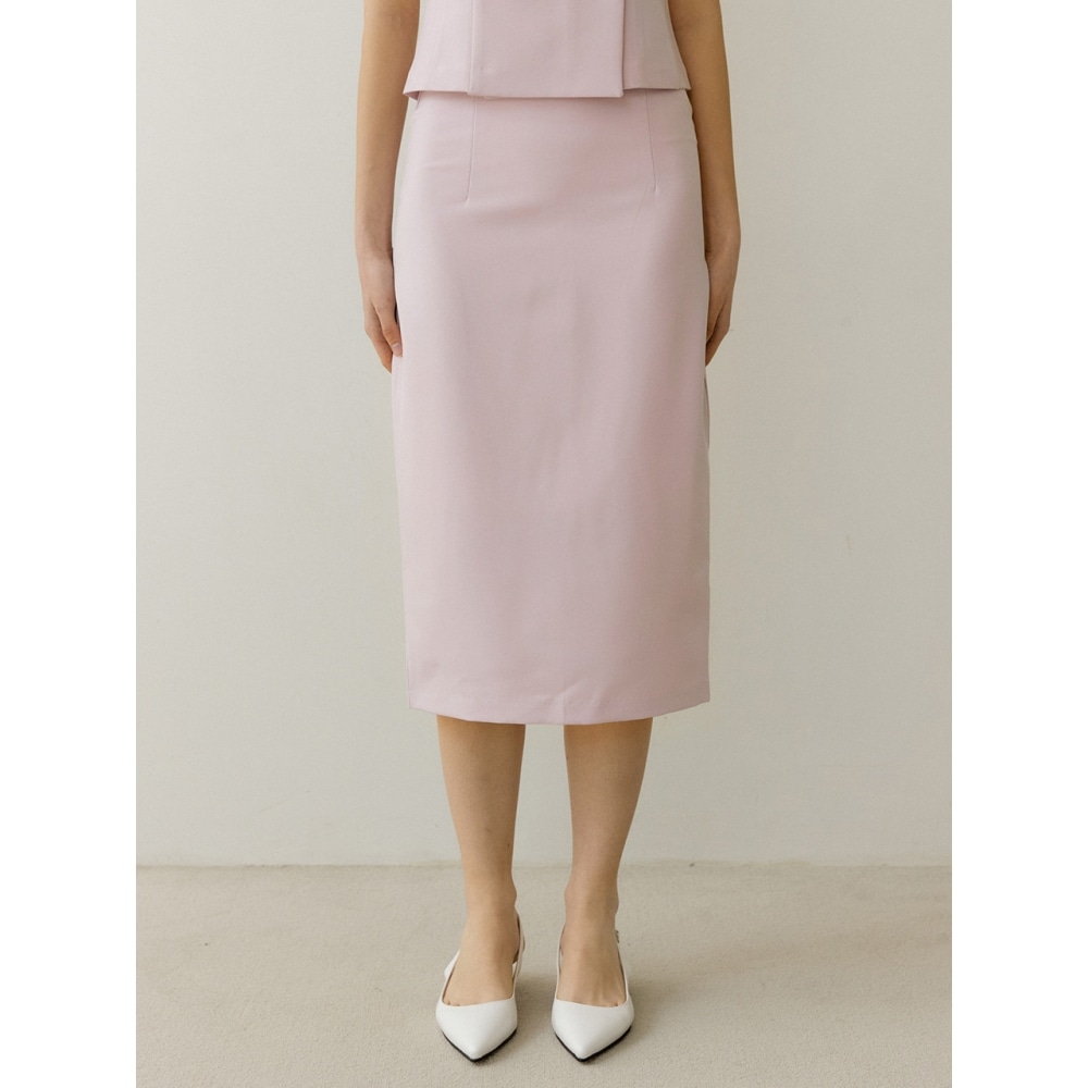 REORG ドローバックスリットスカートラベンダーピンク