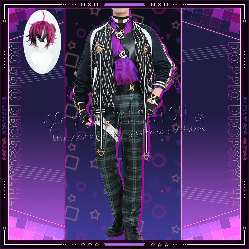 新品 にじさんじ VTuber 風 ドッピオ ドロップサイト Doppio Dropscythe コスプレ衣裝 ウィッグ レディース コスプレ衣装 変装 仮装