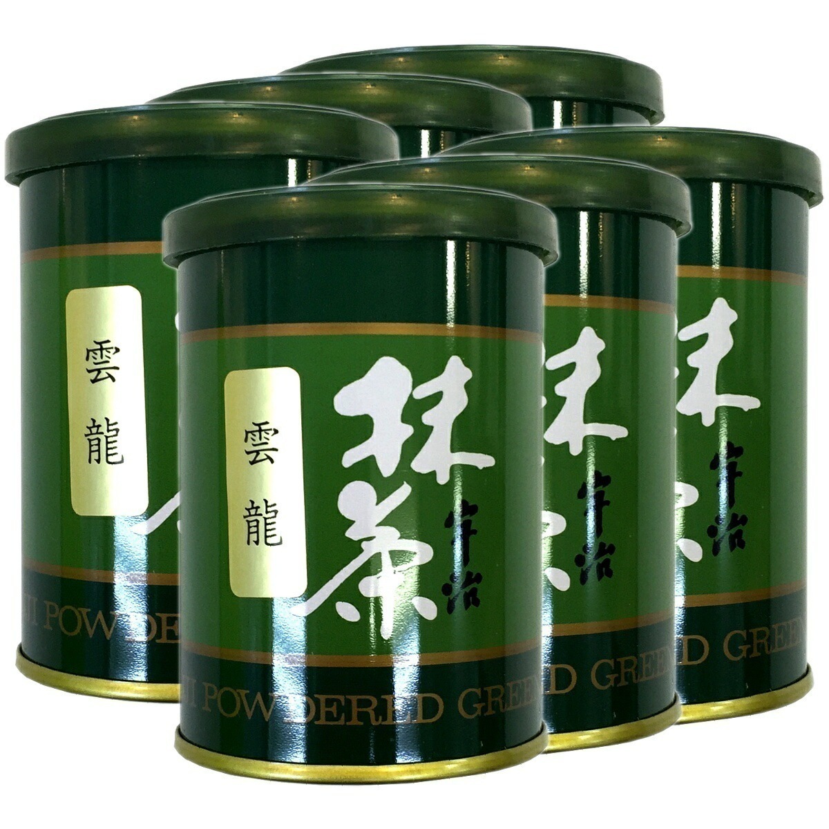 Matcha 高級宇治抹茶 抹茶 粉末 雲龍（雲竜） 40g6缶セット 京都宇治の粉末のお抹茶です！ 製菓用などにもご使用できます！ 抹茶 粉末 高級 国産 ギフト プレゼント 父の日 御中元 プチギ