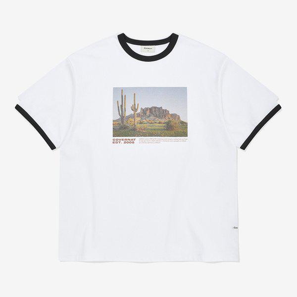 カクタスバレーグラフィックTシャツ ホワイト CO2602ST32WH