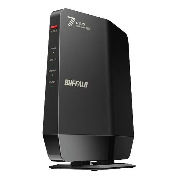 Wi-Fi 7 11be 対応デュアルバンドWi-Fiルーター ブラック 5764+688Mbps AirStation WSR6500BE6P-BK