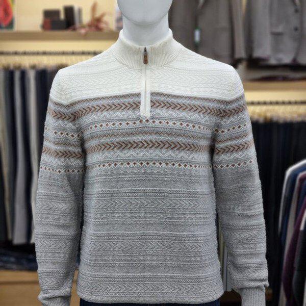 秋冬新商品 ノーマルフィット パターン ハーフジップPPKR430495_SH