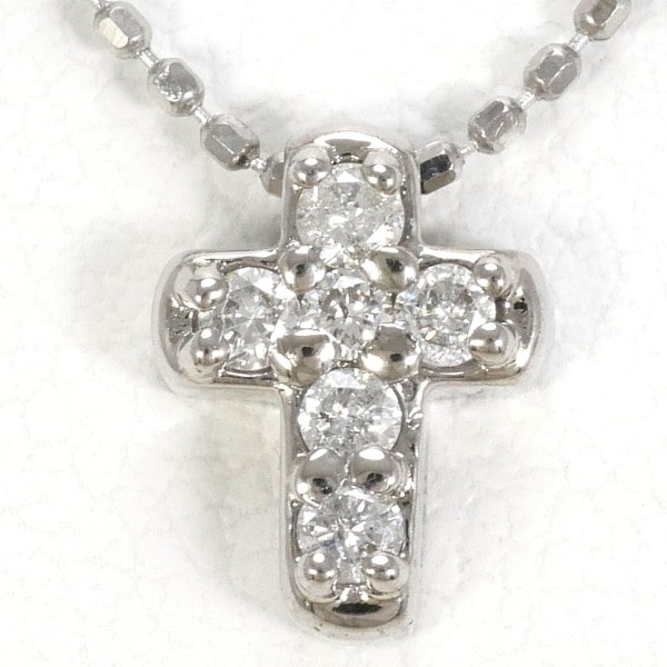 K18 18金 WG ホワイトゴールド K14WG ネックレス ダイヤ 0.11 ジュエリー 中古 20,323円