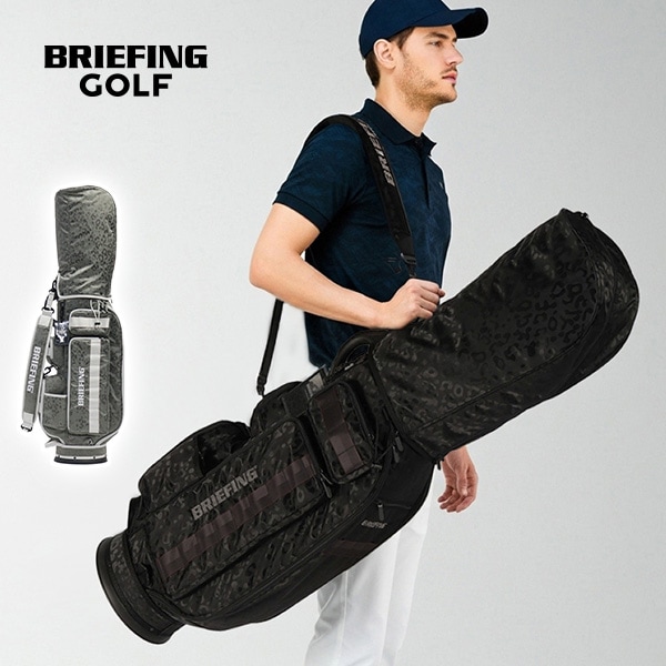 日本正規品 キャディバッグ メンズ レディース フード おしゃれ 撥水 8.5型 46インチ 5分割 限定 カート式 レオパード ひょう柄 CR-6 #03 LEOPARD JQ BRG251D21