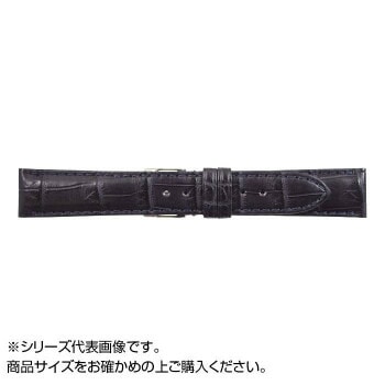 MIMOSA（ミモザ） 時計バンド クロコマット 22mm ネイビー （美錠:銀） WRM-N22