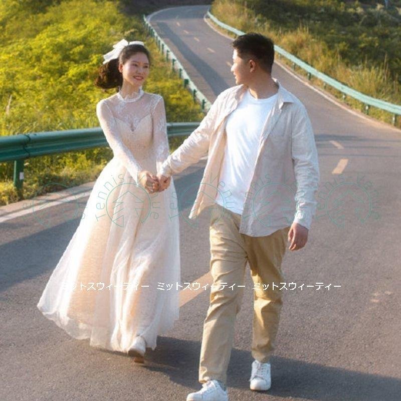 ウェディングドレス 花嫁 二次会 ウエディングドレス 結婚式 前撮り 披露宴 リゾート レース ハネ