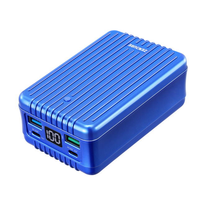 SUPER TANK ブルー 26800mAh 100W 出力可能なハイパワーモバイルバッテリー ZDA8PDP-BLUE-PL